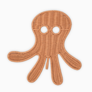 Rotan wanddecoratie Oswald met haken